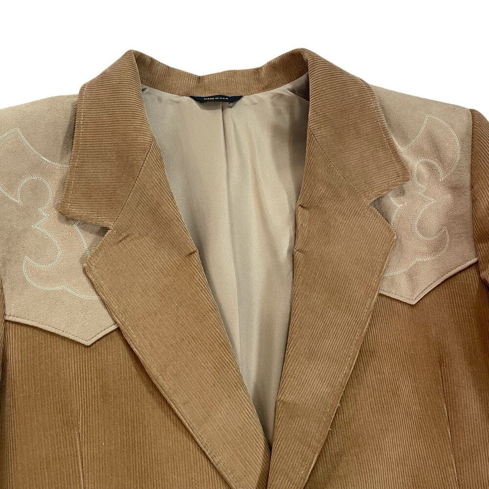 Pioneer Wear Vintage 70s Corduroy Western Blazer Men's 44 Made in USA